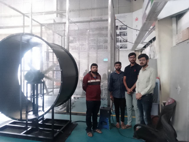 Ecosense Installed Artificial Wind Generation Unit at NMICPS Technology Innovation Hub on Autonomous Navigation Foundation, IIT Hyderabad